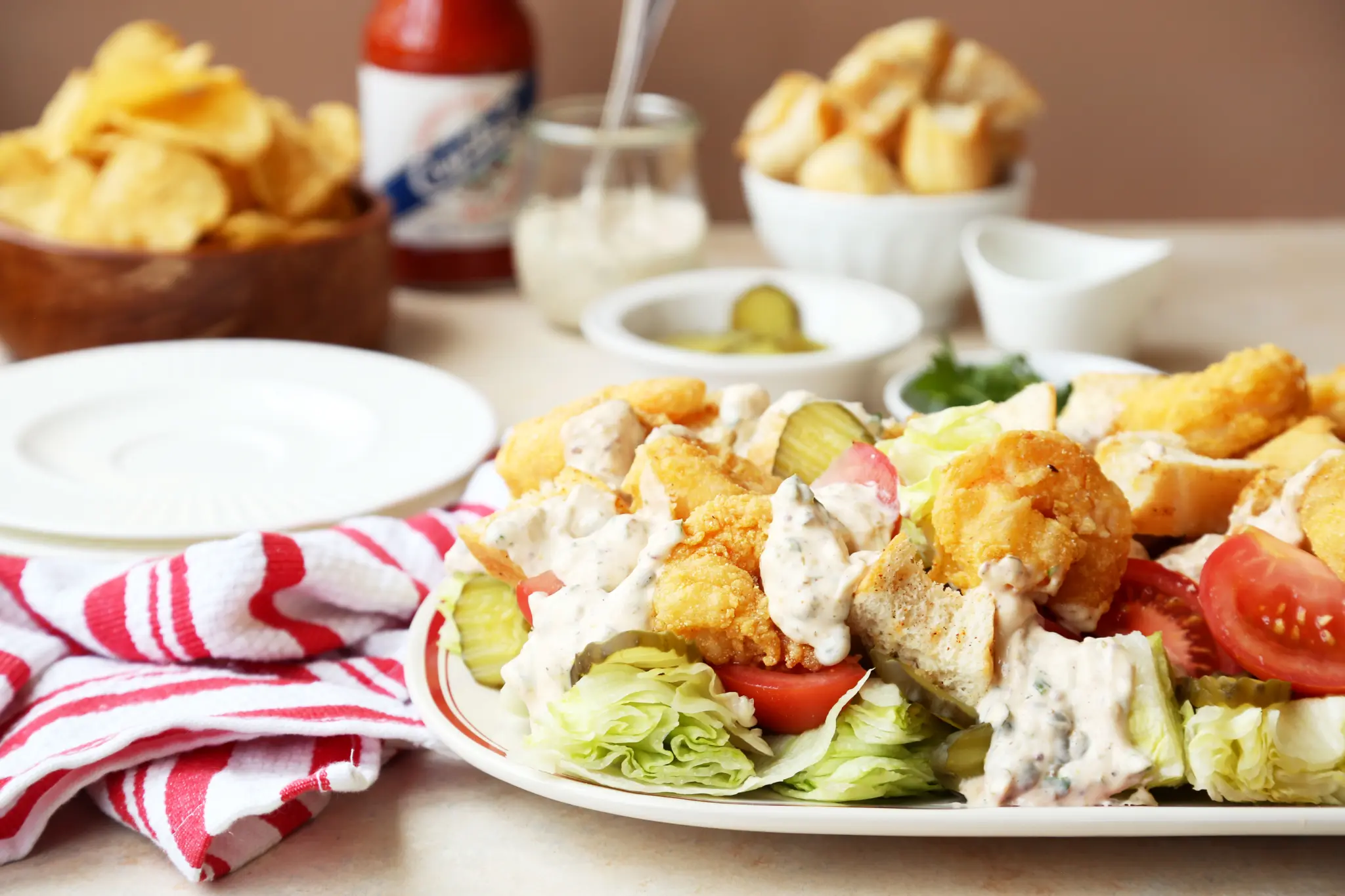 Seafood Salad - Mixed greens with fried seafood